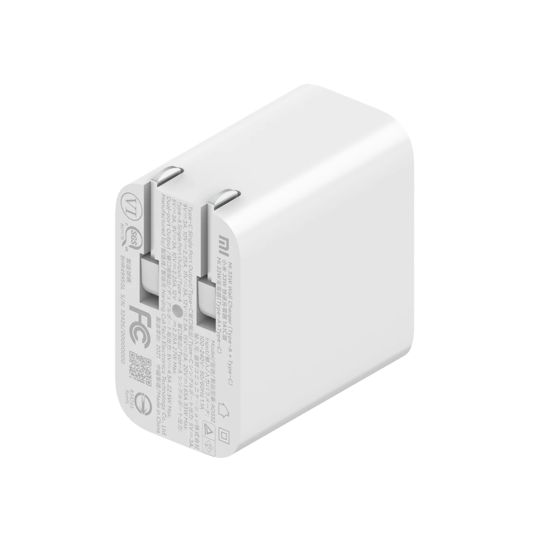 CARGADOR XIAOMI 33W (USB-A + USB-C)